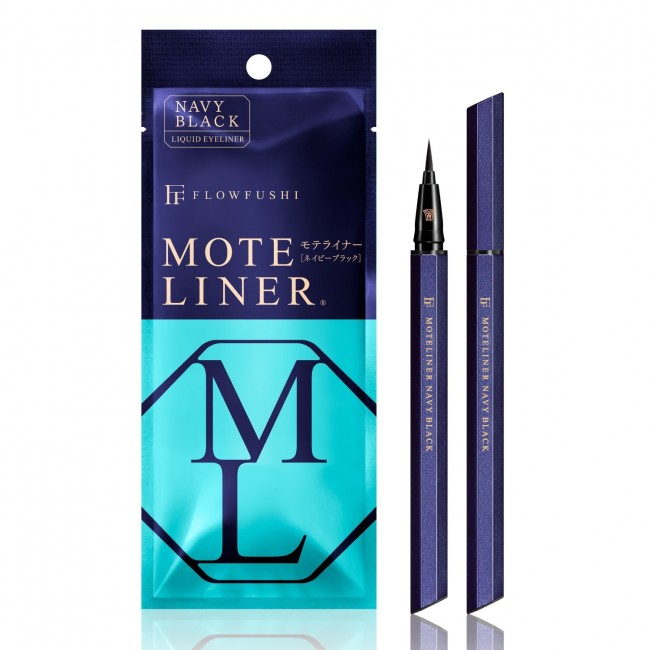 JAPAN Flowfushi MOTELINER Liquid Eyeliner - Navy Black / Black / Brown - Navy Black - 4571194362619