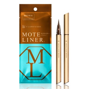 JAPAN Flowfushi MOTELINER Liquid Eyeliner - Navy Black / Black / Brown - Brown - 4571194362602