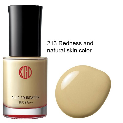 JAPAN Koh Gen Do 12 / 2 / 13 / 113 /123 / 143 / 213 Maifanshi Aqua Foundation 7 color SPF25 PA++ - 213- Redness Natural skin - 4560143650389